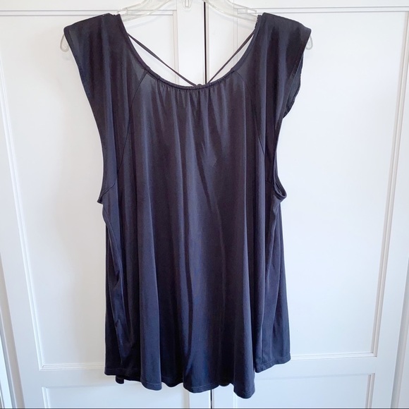 Loft | Ruffle Tie Back Flutter Blouse Black M - Picture 13 of 15